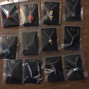 Handcrafted necklaces.